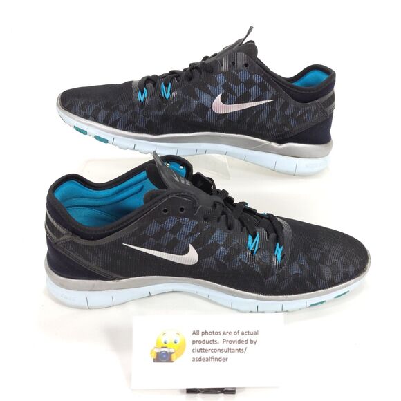 Nike Free TR Fit 5 Athletic Running Shoe Womens Size 8.5 806277-002 Black White - Picture 4 of 9